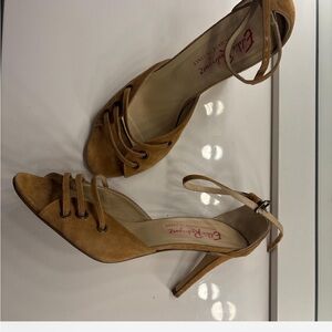 Y2k Vintage Brown Tan Suede Heels